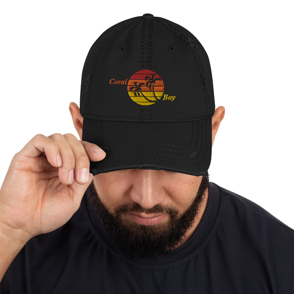 Palm trees Distressed Dad Hat