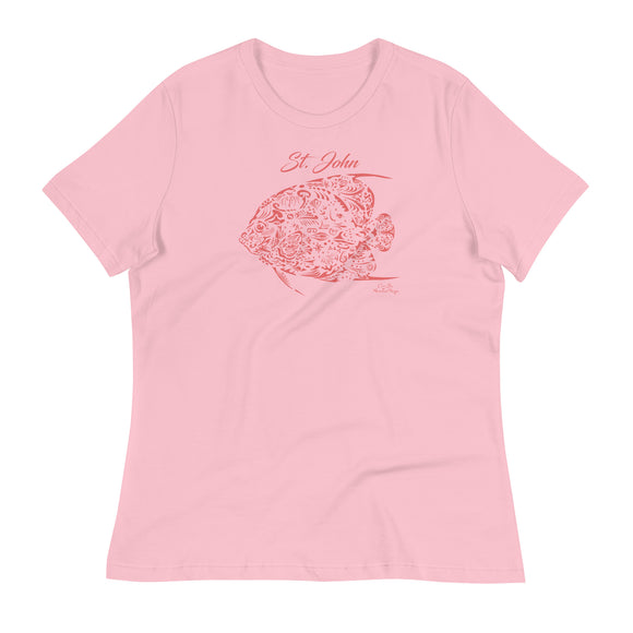 Pink angelfish Women's Relaxed T-Shirt